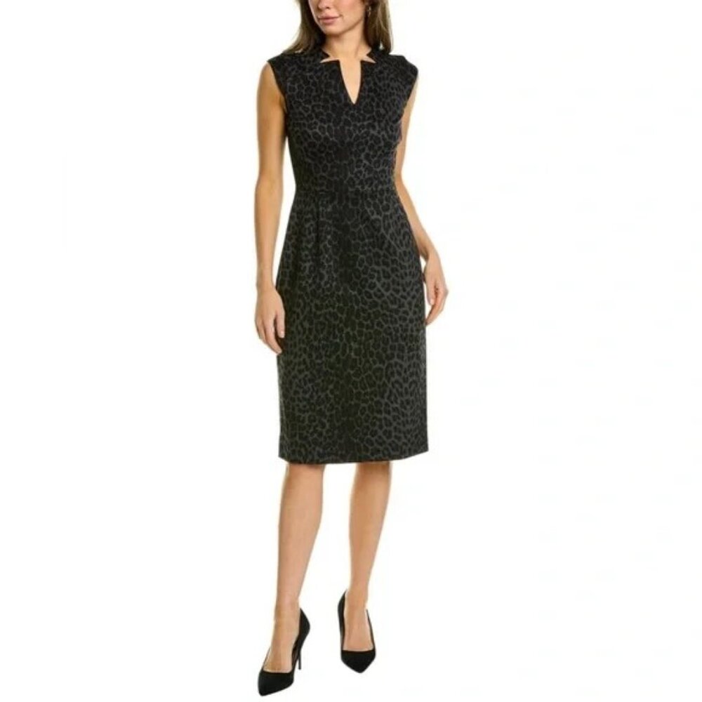 Brooks Brothers Animal Print Sheath Dress - Size 6 - Picture 2 of 6
